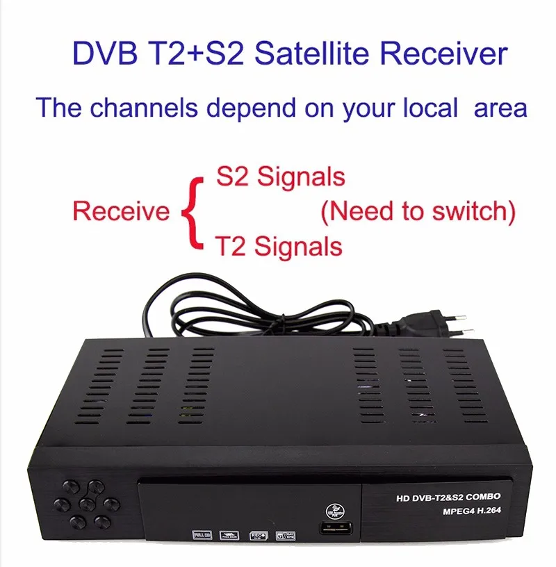 2018 спутниковый ресивер HD цифровой DVB T2 + S2 ТВ тюнер задолженность MPEG4 DVB-T2 ТВ приемник T2 тюнер Бесплатная доставка Поддержка bisskey