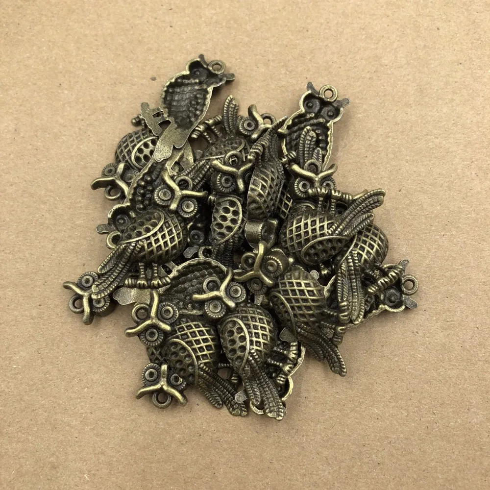 

Retro owl Charms Pendants for Necklace Bracelet Jewelry Making DIY Handmade 5ps 3.4cm