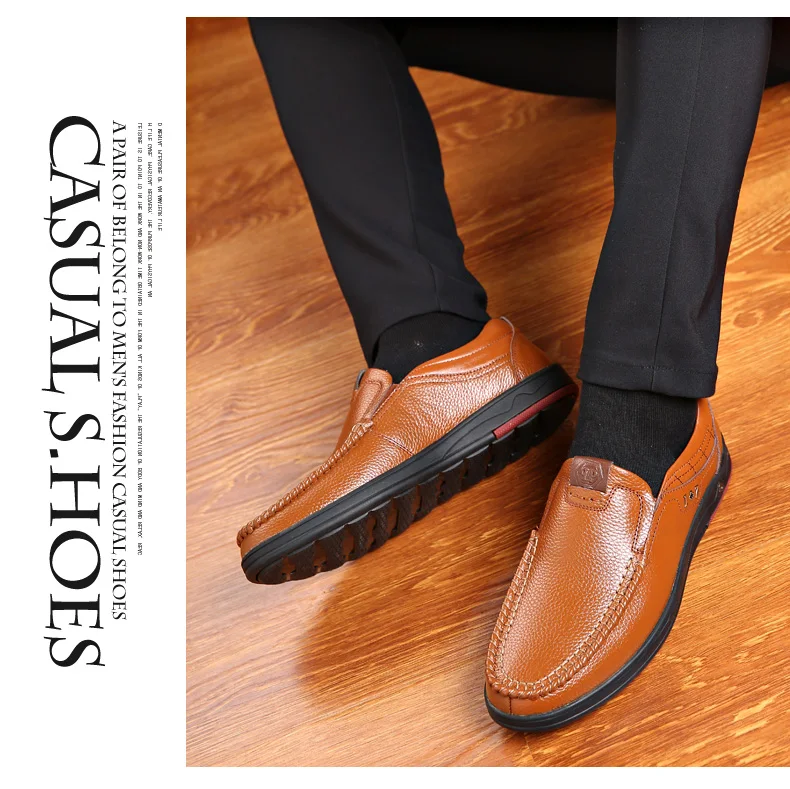 Деловая обувь кожаная мужская обувь повседневные роскошные мужские лоферы мягкая удобная мужская обувь для вождения Мужская обувь