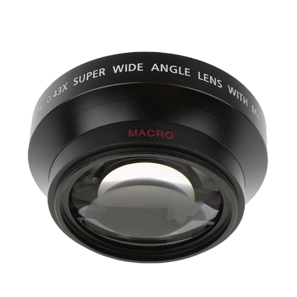 62mm 0.45x Wide Angle + Macro Conversion Lens For Canon Nikon SLR Camera DV 0.45x67 Universal (Black)