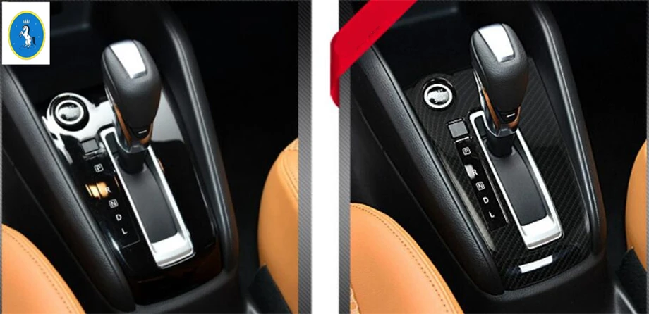 

Yimaautotrims Inner Stalls Transmission Gear Shift Panel Cover Trim 2 Colors Fit For Nissan Kicks 2016 2017 2018 2019 / ABS