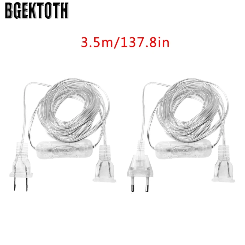 

BGEKTOTH 100W EU US Plug Male To Female AC Power Supply Extension Cable With Switch 3.5m
