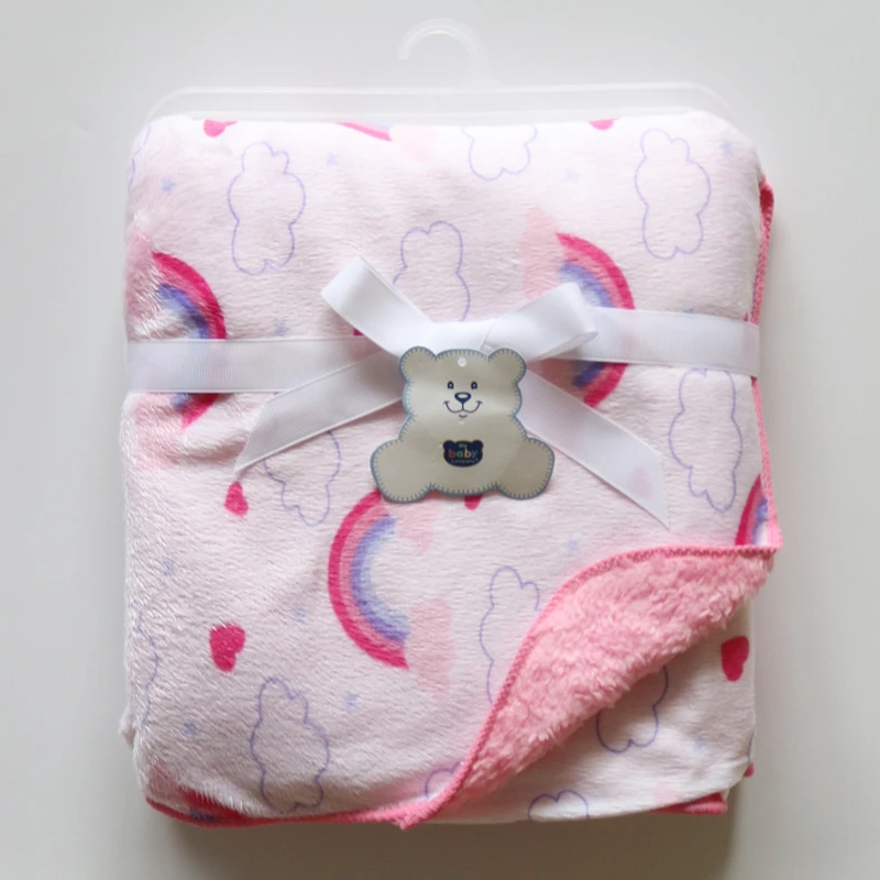 Winter Baby Blanket Thermal Coral Fleece Blanket Infant Bebe Swaddle Nap Receiving Stroller Wrap for Kids Baby Bedding Blankets