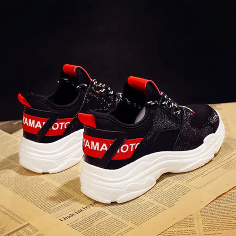 

Women Shoes 2019 Spring New Fashion Women Casual Shoes Lace up Platform Shoes Breathable Women Sneakers Ladies White Trainers
