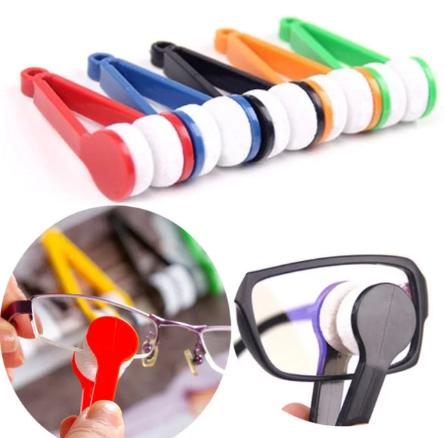 Portable Multifunctional Glasses Cleaning Rub Eyeglass Sunglasses Spectacles Microfiber Cleaner Brushes Wiping font b Tools b