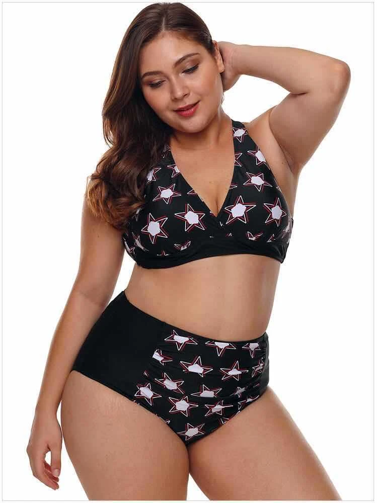 high waisted bikini set for bigger bust