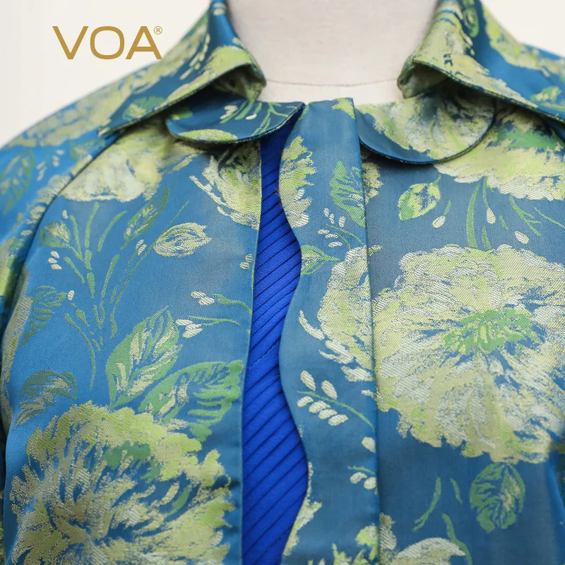 Женская шелковая куртка VOA китайская парчовая в стиле Харадзюку для женщин jas dames