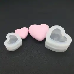 Силиконовые формы зеркало в форме сердца 3D гладкие ремесла DIY ювелирных изделий ручной работы Торт Помадка эпоксидной смолы формы для