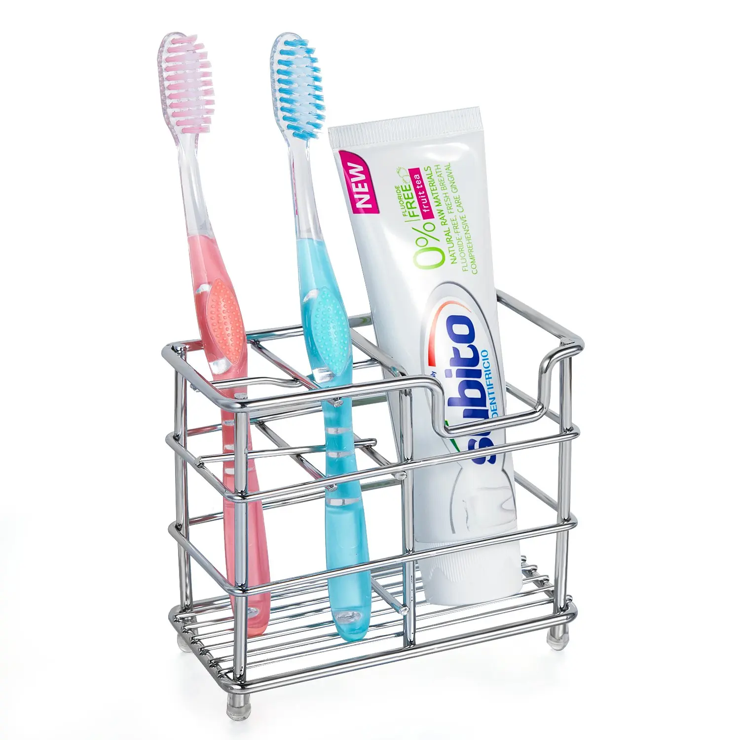 

Stainless Steel Bathroom Toothbrush Holder Toothpaste Holder Stand Bathroom Organizer Tooth Brush Storage Bathroom Accessories