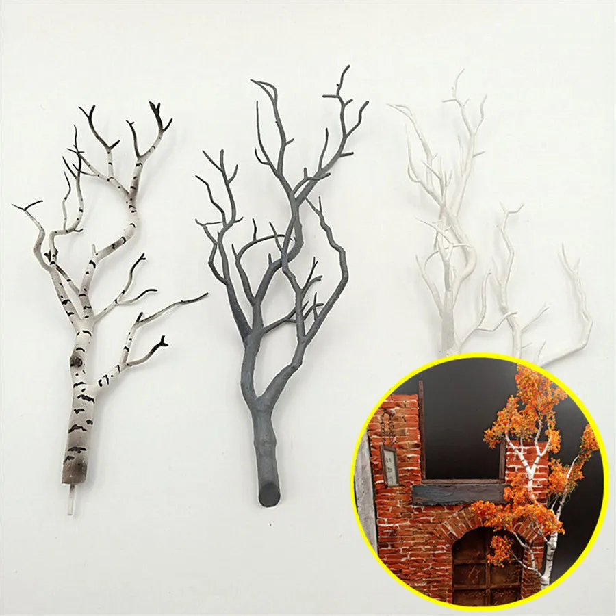 

2pcs/lot ho n z scale Model tree Building for Scenery Sand Railroad Railing Train layout