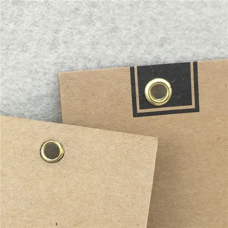 

500Pcs/Lot 9x5cm Blank Wholesale Kraft Paper Price Hanging With Metal Hole Tag Rectangle For Clothes Shoes Note Paper Card Tags