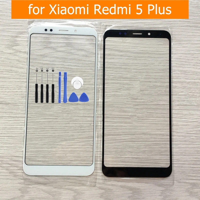 Для Xiaomi Redmi 5 Plus плюс Сенсорный экран Redmi 5Plus Глобальный спереди Стекло Панель Обложка Внешний Стекло объектив Запасные Запчасти+ Инструменты