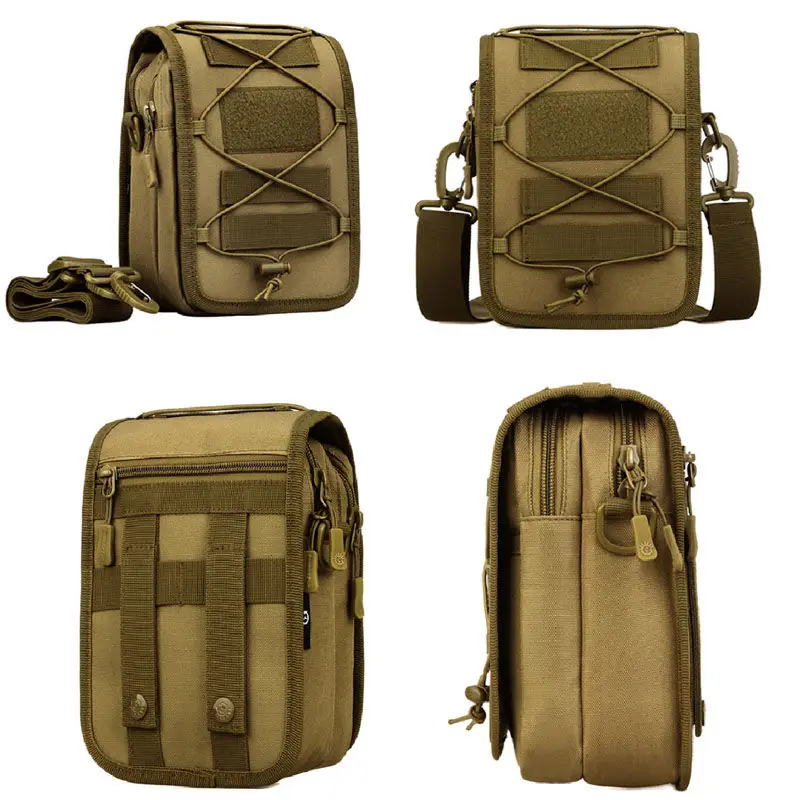 Nylon Tactical Pouch Organizer Bags EDC Shoulder Belt Bag Molle Military Army camping Hiking Trekki