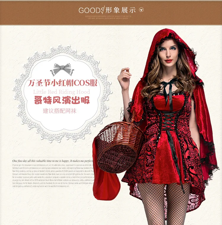 

Hot Sexy Dres Plus Size S M L XL XXL Costume Adult Little Red Riding Hood Costume Halloween Cosplay Costumes For Women