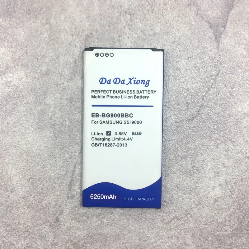 Da Xiong 6250mAh EB-BG900BBC литий-ионный аккумулятор для телефона samsung Galaxy S5 I9600 g910L/910 S/910 K/G9006V/G9008V/G9009D/G900