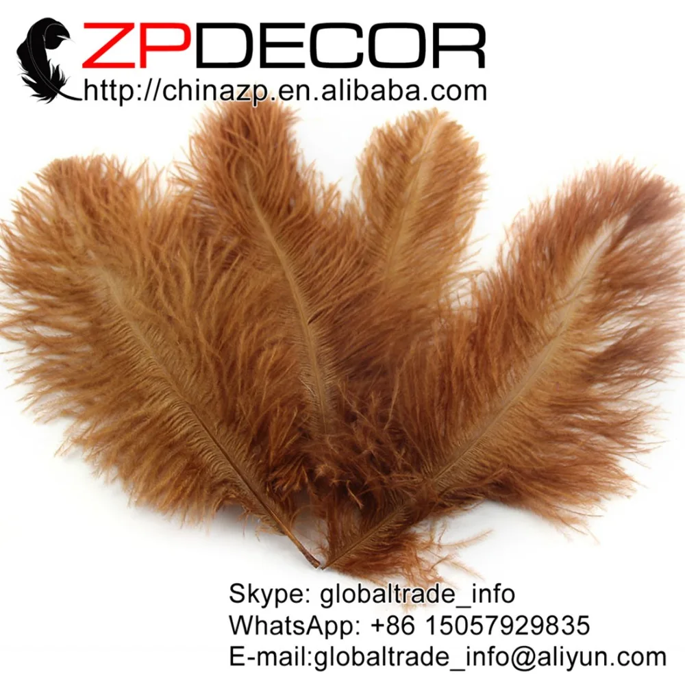 ZPDECOR 100 шт./лот 25 30 см (10 12 дюймов) ручной выбор красивые и гладкие коричневые