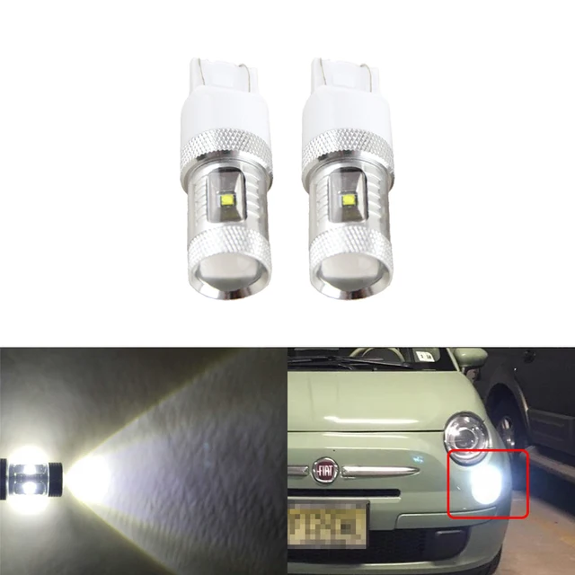 2PCs Xenon White 30W High Power Led Bulbs For Fiat 500 500L Daytime