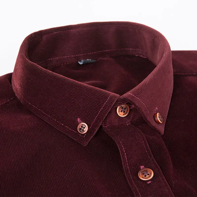 Camisa/весенне-осенняя мужская рубашка высокого качества вельветовые с длинным рукавом однотонные удобные мягкие повседневные Брендовые мужские рубашки больших размеров 4XL