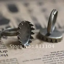 13 x 18 мм античная бронзовая покрытием латунный металл корона овальные пустые лоток база кольца палец настройки оос ювелирных изделий