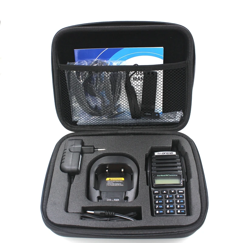 Two Way Radio Case Handbag Portable Storage Hand Carry For BAOFENG UV 82 UV 8D Motorola 2