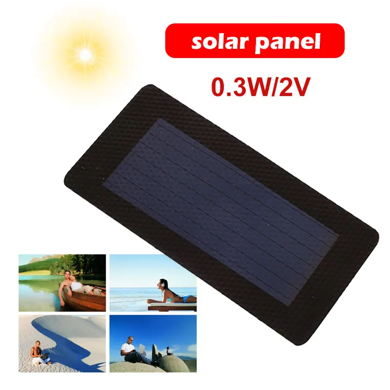

Flexibility 0.3W 2V Waterproof Solar Panel Camping Solar Generator Durable Solar Light Solar Charger Pane