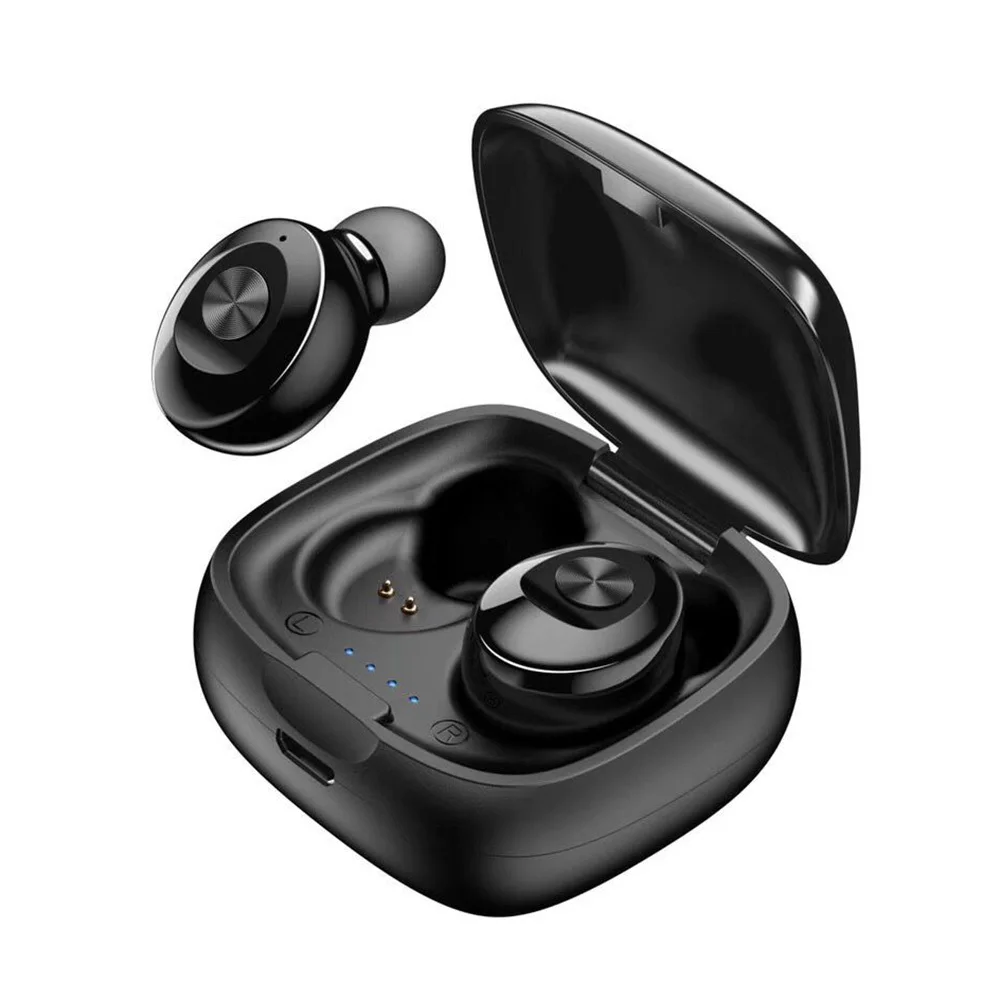 XG12 TWS Bluetooth 5.0 Earphone Stereo Wireless Earbus WIFI Sound Sport Earphones Handsfree Gaming Headset with Mic For Phone - Цвет: Black