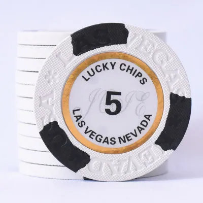 10pcs/set NEVADA Poker Chips in clay 14g insert iron Texas hold'em coin Casino quality - Цвет: 10pcs  5