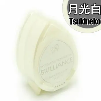 

Moonlight white BD-80 Craft Tsukineko BRILLIANCE INK PAD water-drop shape pearl Inkpad rubber Cartoon wooden stamp custom
