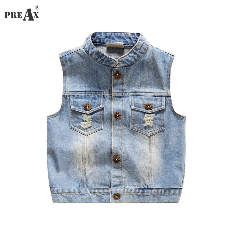 2018 Spring New Arrival Children's Denim Vest Baby Girls Boys Denim