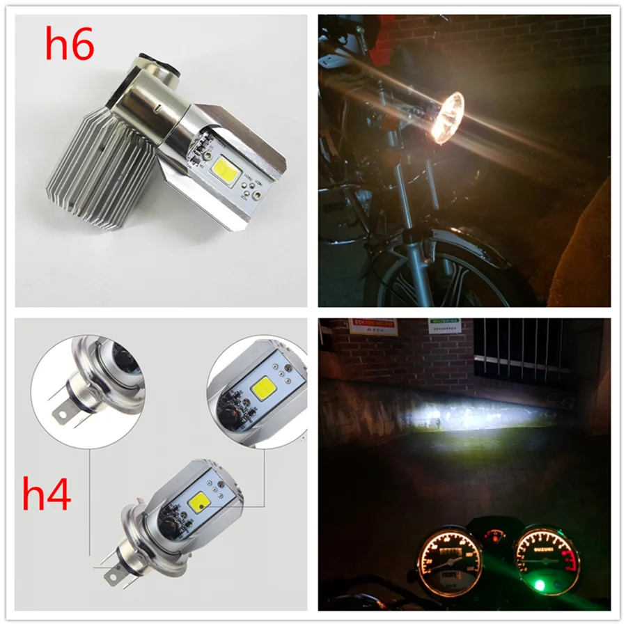 Led Motorcycle Headlight lamp Bulb H6 h4 6000k Light ATV for Kawasaki