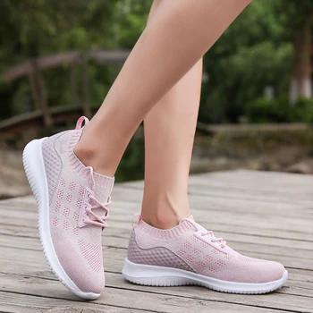 

Rommedal plus size 36-42 solid weave women sneakers ultralight shock running sport casual shoes breathable summer leisure shoes