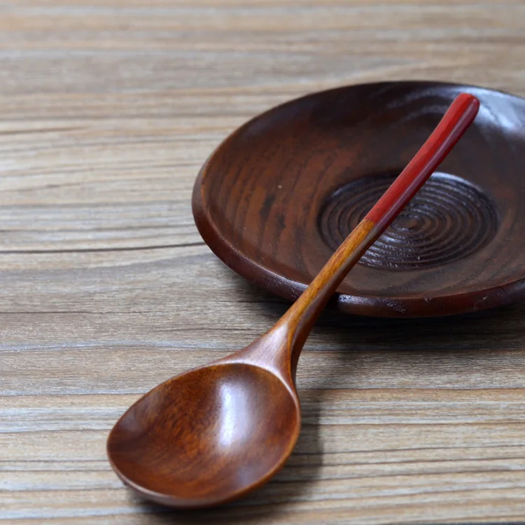 Wooden Spoons Tableware Natural Tea Coffee Dessert Spoon (7)