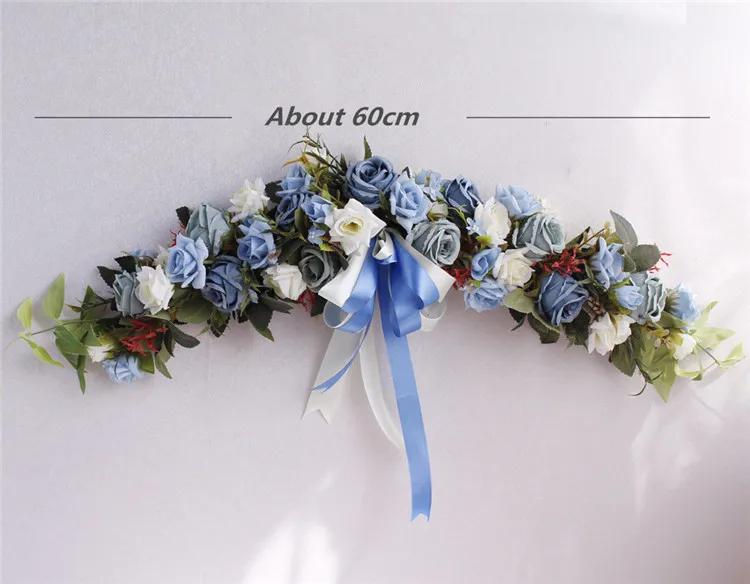 Flone European Artificial Rose Peony Flowers Garland Lintel Wall Decorative Flower Door Wreath For Wedding Home Christmas Decor (6)