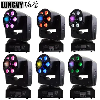 

Free Shipping 6pcs/Lot High Brightness 30W High Power White LED + 8W RGBW LED Led Wash Moving Head Spot for Stage Theater Disco