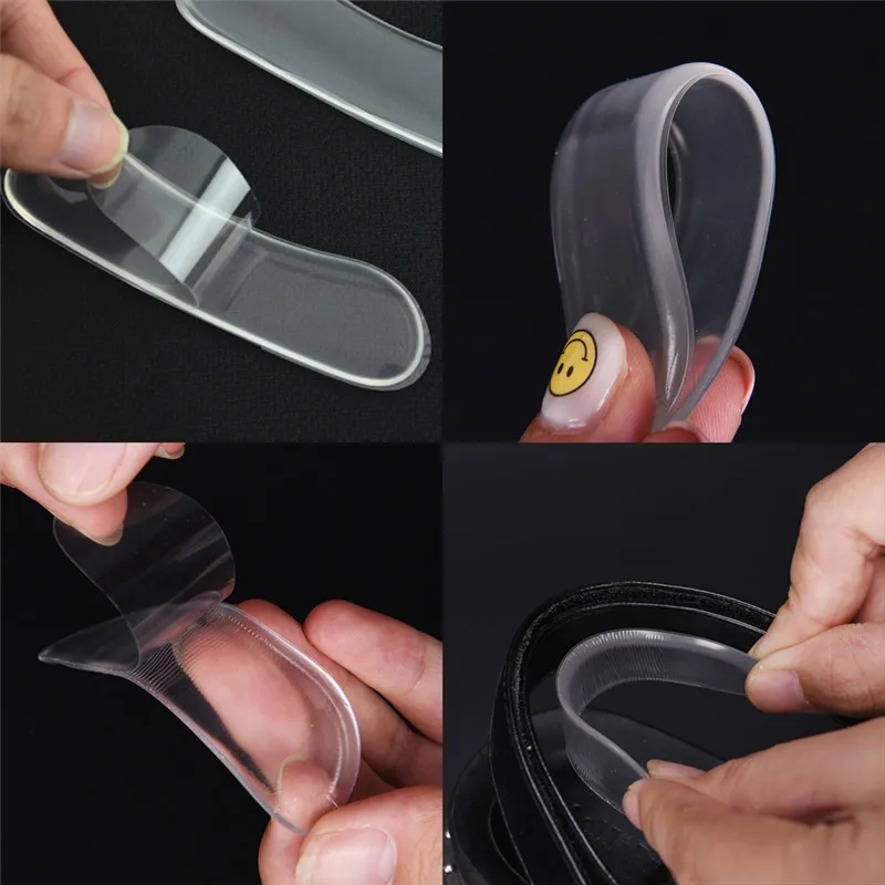 3Pairs Heel Rubbing Cushion Pads Silicone Insoles For Shoes Anti Slip Gel Pads Foot Protector Cushion