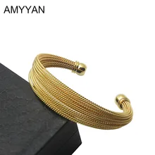 COYA New Fashion Stainless Steel Cuff Rose Gold Color Cuff Bracelet Set Unique Bracelets & Bangles Jewelry for Women A10009