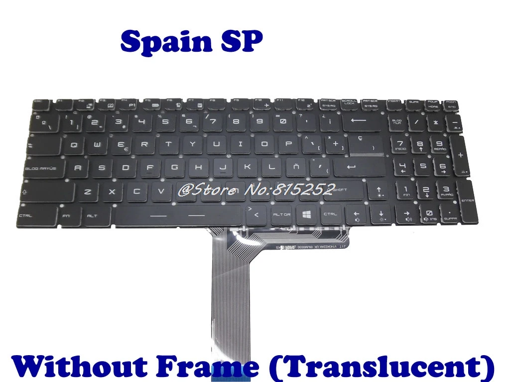 

Translucent Keyboard For MSI CR62 2M CR72 6ML 7ML CX62 2QD 6QD 6QL 7QL CX72 7TH GE62 203MX 6QF GE72 075MX 2QE GL62 6QC GP60 2PC