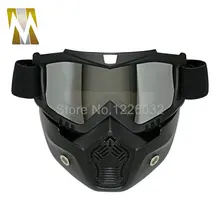 Motocross Goggles Glasses Face Dust Mask With Detachable Motorcycle Oculos Gafas And Mouth Filter For Open
