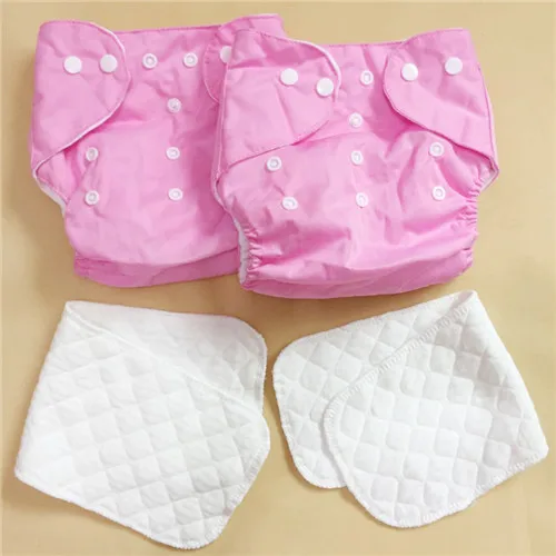 2 shorts + 2 diapers / lot Waterproofing baby cloth diaper reusable A