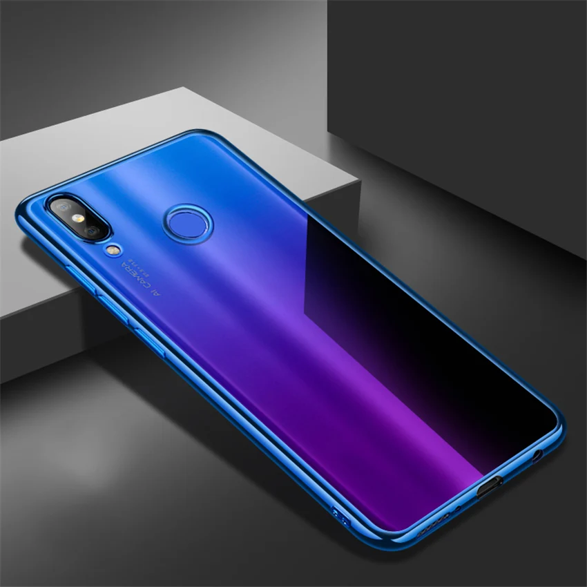 Для Xiaomi Redmi Note 7 Чехол 3D Лазерное покрытие Роскошный чехол из мягкого ТПУ Прозрачный чехол для Xiaomi Redmi Note 7 Pro Redmi7 яркий чехол для телефона s