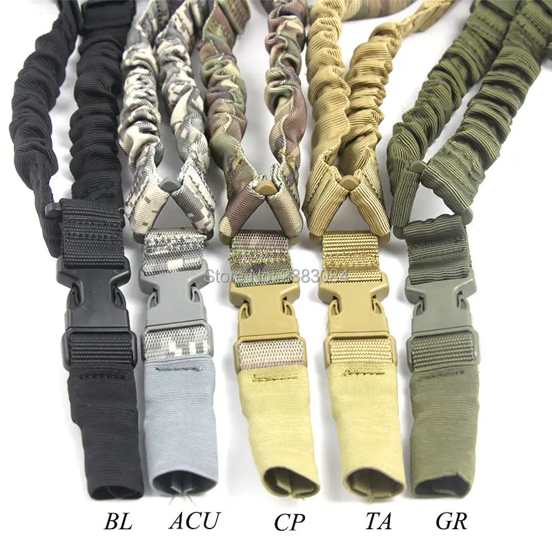 

Tactical Gun Rifle Sling Adjustable Single 1 Point Airsoft Hunting Accessories Quick Release Bungee for Outdoor Gun Strap System