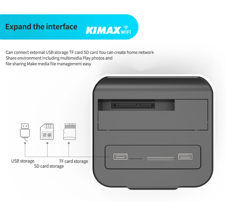 Wifi HDD док-станция 2,5/3," жесткий диск чехол SATA USB 3,0 Wifi HDD корпус док-станция беспроводной маршрутизатор 1 отсек hdd док-станция 3,5