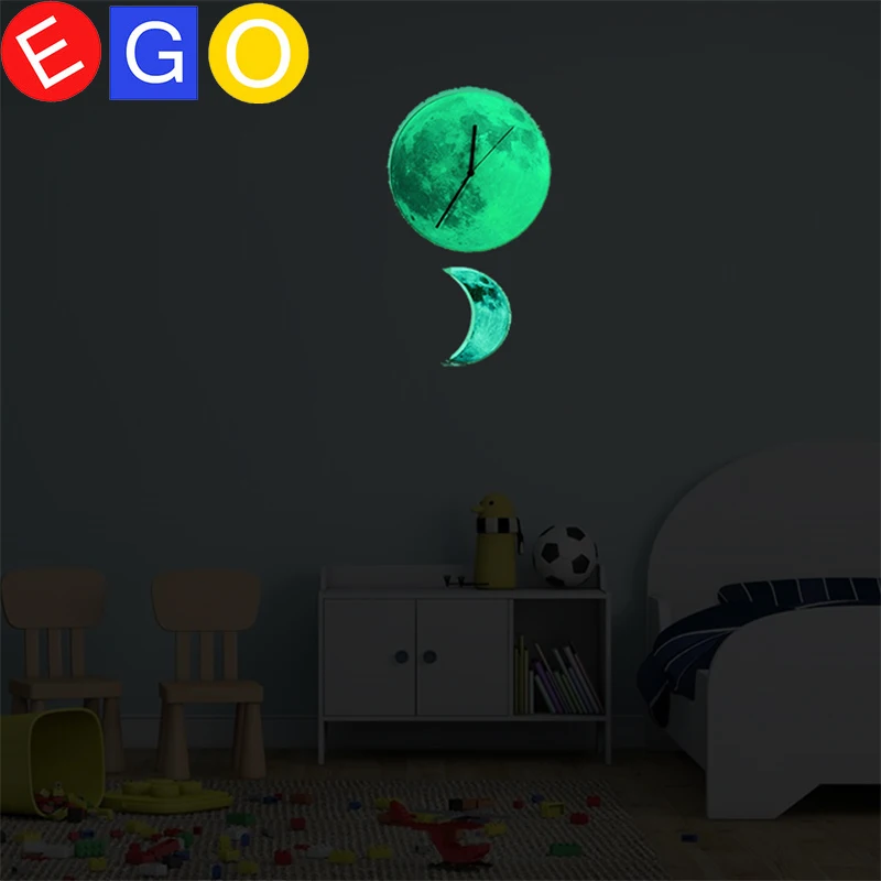Creative luminous A crescent moon pendulum clocks pendulum wall clock