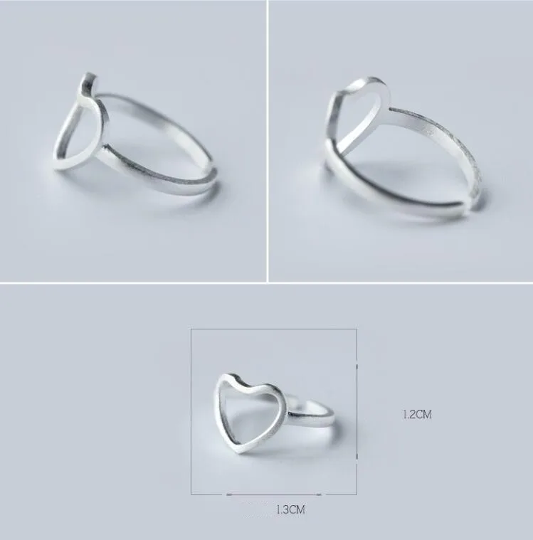Jisensp панк геометрические серебряные кольца для женщин Свадебные ювелирные изделия с регулируемой окружностью сердцебиение треугольное кольцо Anillos аксессуары mujer