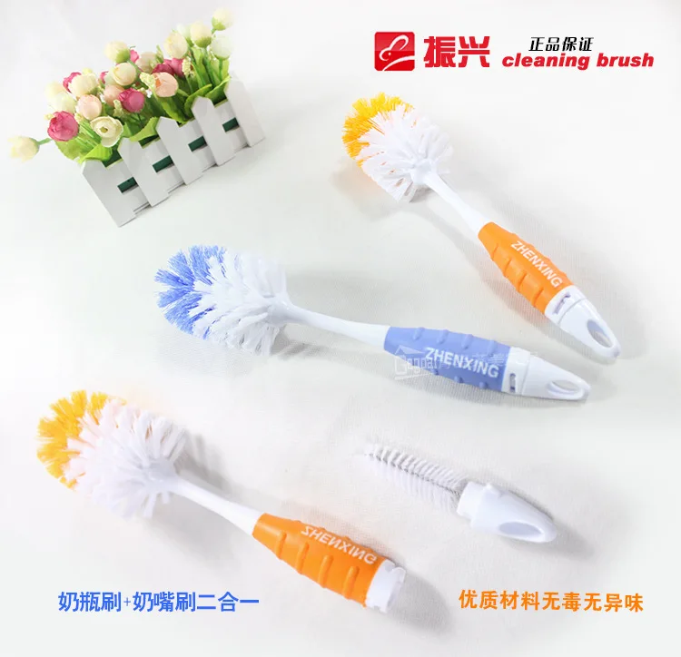 

Creative Multi-functional 2 In 1 Feeding-Bottle Brush Bottle Cup Brush Cleaning Tools Free Shipping