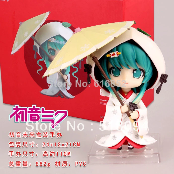 Nendoroid #303 Snow Miku Strawberry White Kimono Action Figure Kids Toys