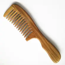 Handicraft Wooden Round Handle Sandal Hair Combs Natural Sandalwood Fine Comb Anti-Static Care