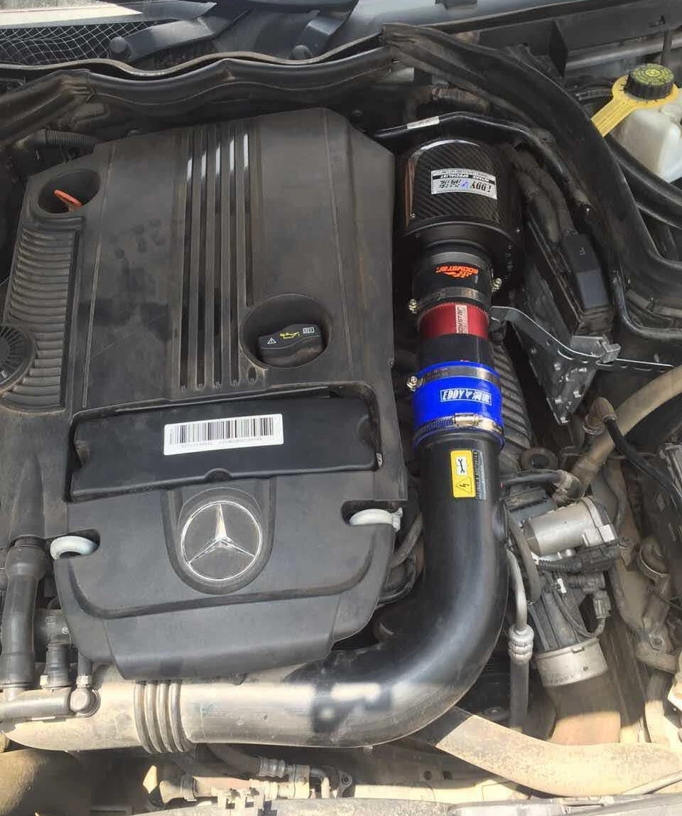 Топ высокий поток мощности вверх впускной воздушный фильтр для Mercedes Benz C класса