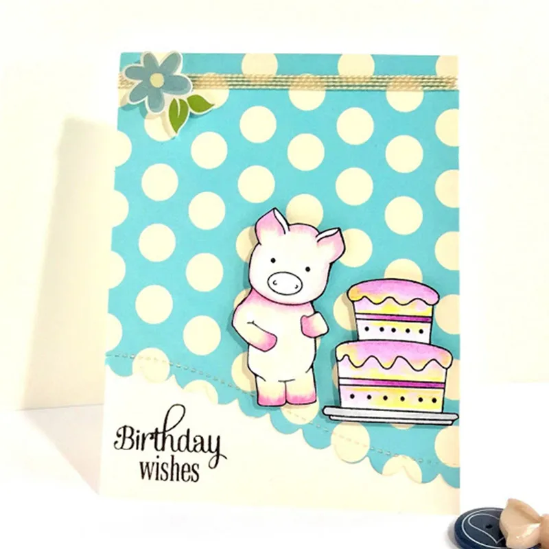 

Naifumodo Pig Clear Stamp and Die Sets Animals Metal Craft Dies Cut for Scrapbooking Card Making Frame Die Cutting New 2019