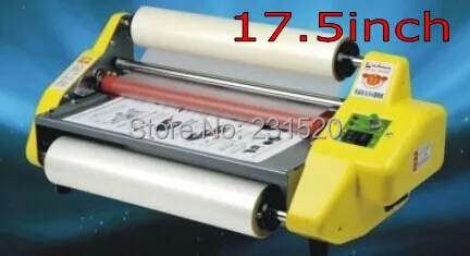 Double side or single side 17.5inch Laminator Four Rollers Hot Roll Laminating Machine 445mm A2 + one roll laminating film 200M